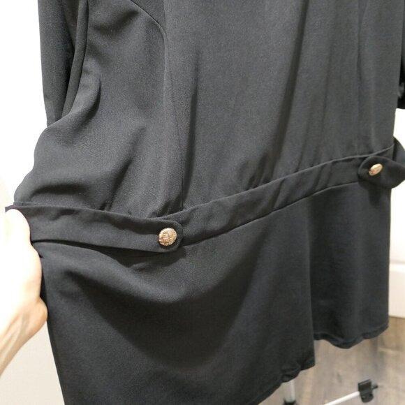 BloomChic Plus Size 3XL Square Neck Waist Tab Gathered Blouse us size 22 - Picture 7 of 9